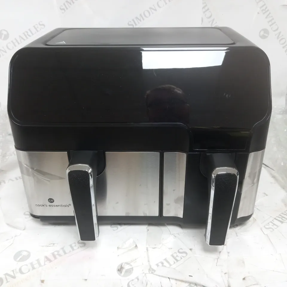 COOK'S ESSENTIALS 7.7L DUAL AIR FRYER, BLACK