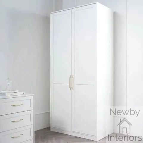 BOXEXD AUSTEN DOUBLE WARDROBE - WHITE (2 BOXES)