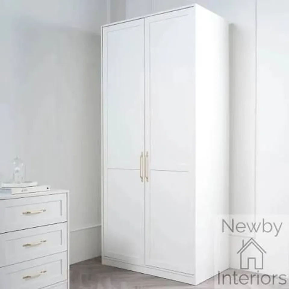 BOXEXD AUSTEN DOUBLE WARDROBE - WHITE (2 BOXES)