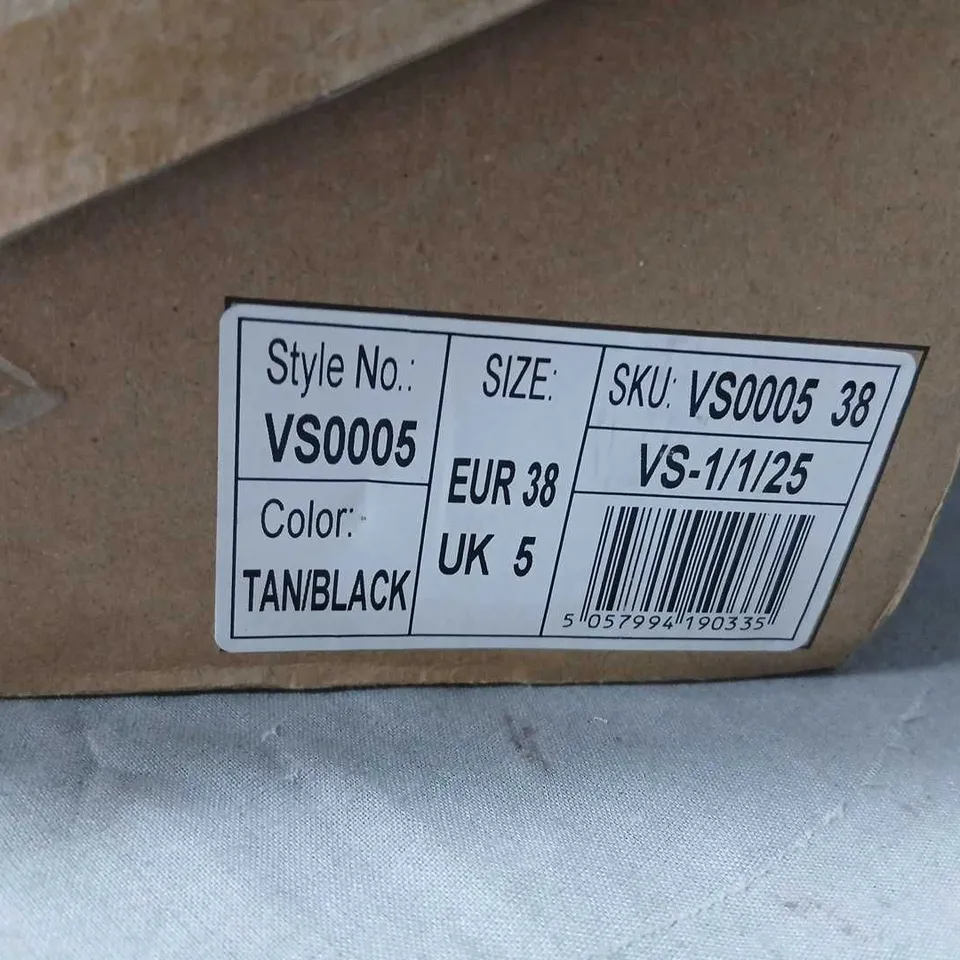 VIVA SANDALS – TAN CROSS-STRAP, WOMEN'S, EU 38 (VS0005) UK 5 