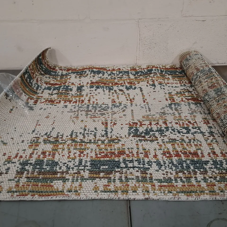 BRAND NEW PACO HOME 366 MULTICOLOURED MURICA RUG SIZE 80CM X 150CM
