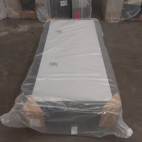 BAGGED CHARCOAL VELVET 3FT SINGLE DIVAN BASE