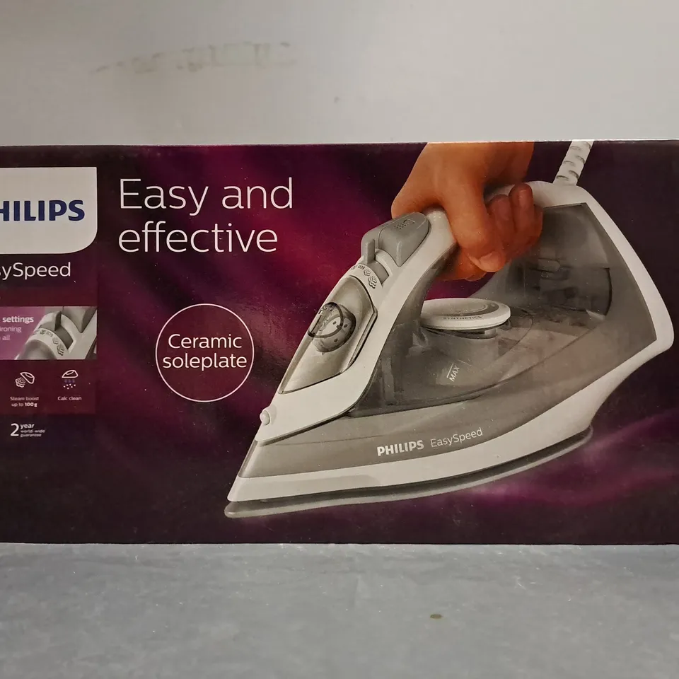 BOXED PHILIPS EASYSPEED STEAM IRON 