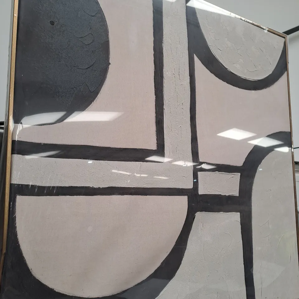 ABSTRACT SHAPES FRAMED PRINTED CANVAS  RRP £40
