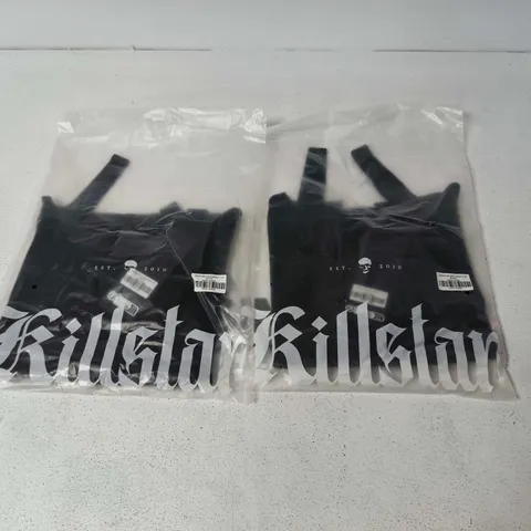 LOT OF APPROXIMATELY 22 BRAND NEW KILLSTAR GRAVEYARD SWING BARDOT TOPS IN BLACK - ALL SIZE XL