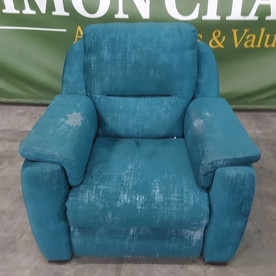 QUALITY DESIGNER ITALIAN MADE AVOLA ELECTRIC RECLINER FABRIC UPHOLSTERED ARMCHAIR