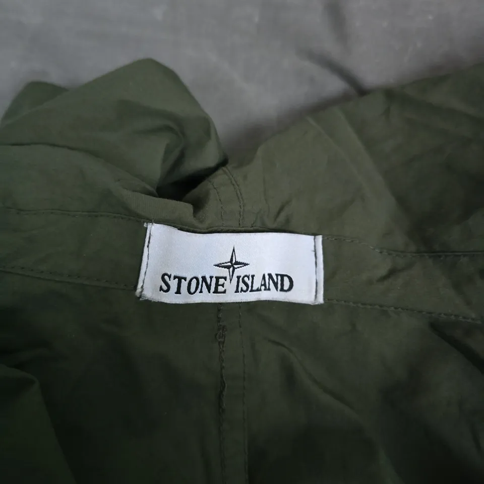 STONE ISLAND OLIVE GREEN HOODED JACKET – MEN'S