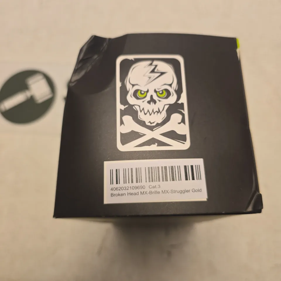 BROKEN HEAD MX-STRUGGLER FRAMELESS MAGNETIC MX-GOGGLE – NEON GREEN/BLACK (CAT.3)