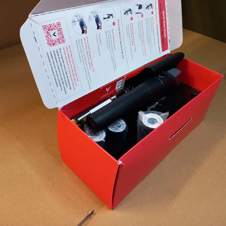 BOXED CORAVIN POURING WINE SERVICE