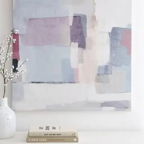 ABSTRACT PURPLE CANVAS WALL ART 