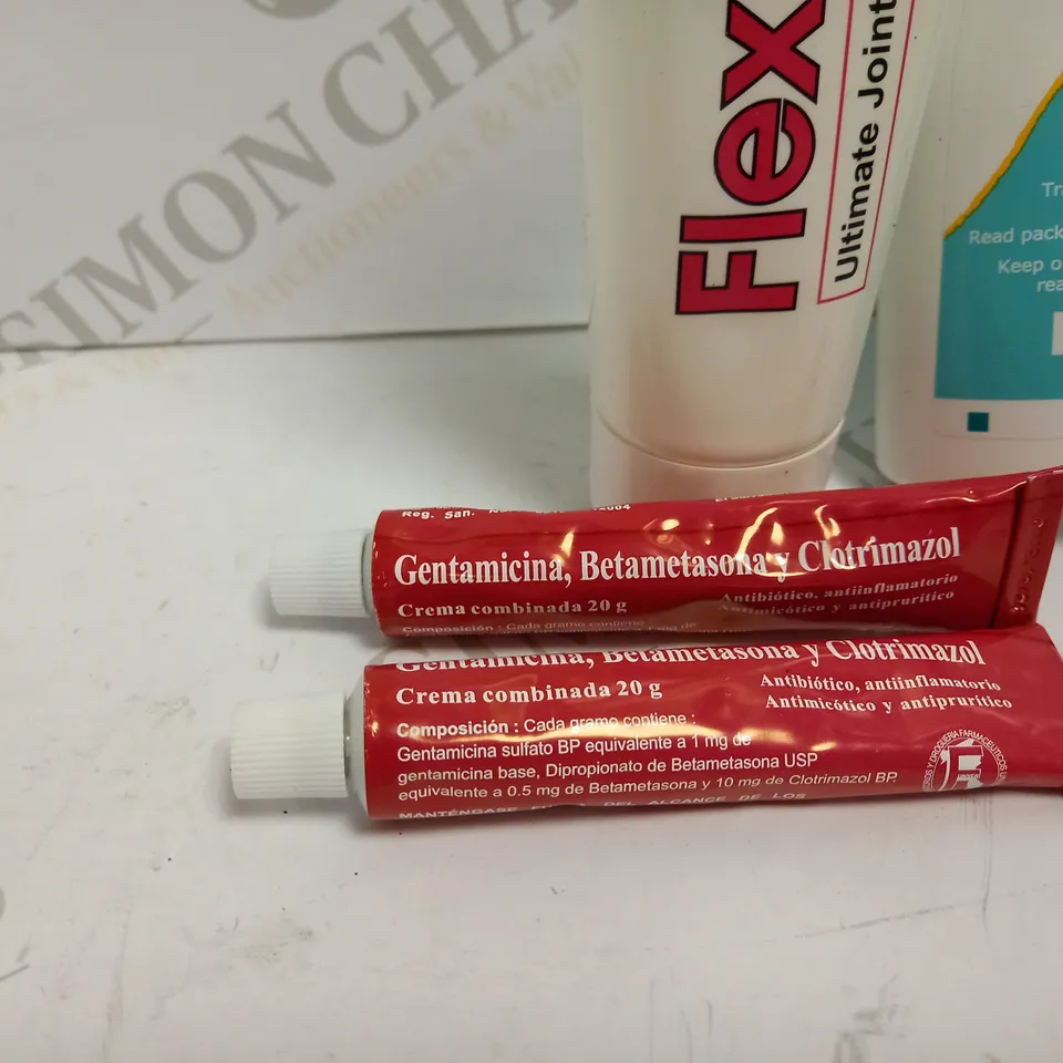LOT OF APPROX 7 TO INCLUDE FLEXEZY CREAM , OESTROGEL , ETC