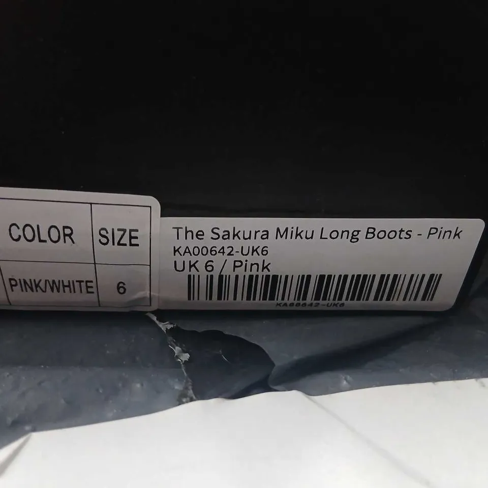 KOI X HATSUNE MIKU THE SAKURA MIKU LONG BOOTS - PINK, UK 6