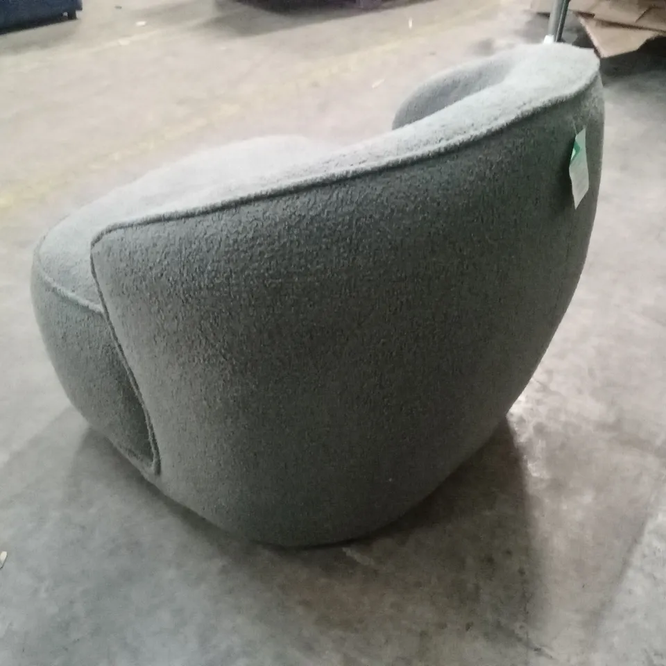 QUALITY DESIGNER GREY BOUCLE FABRIC CHAIR