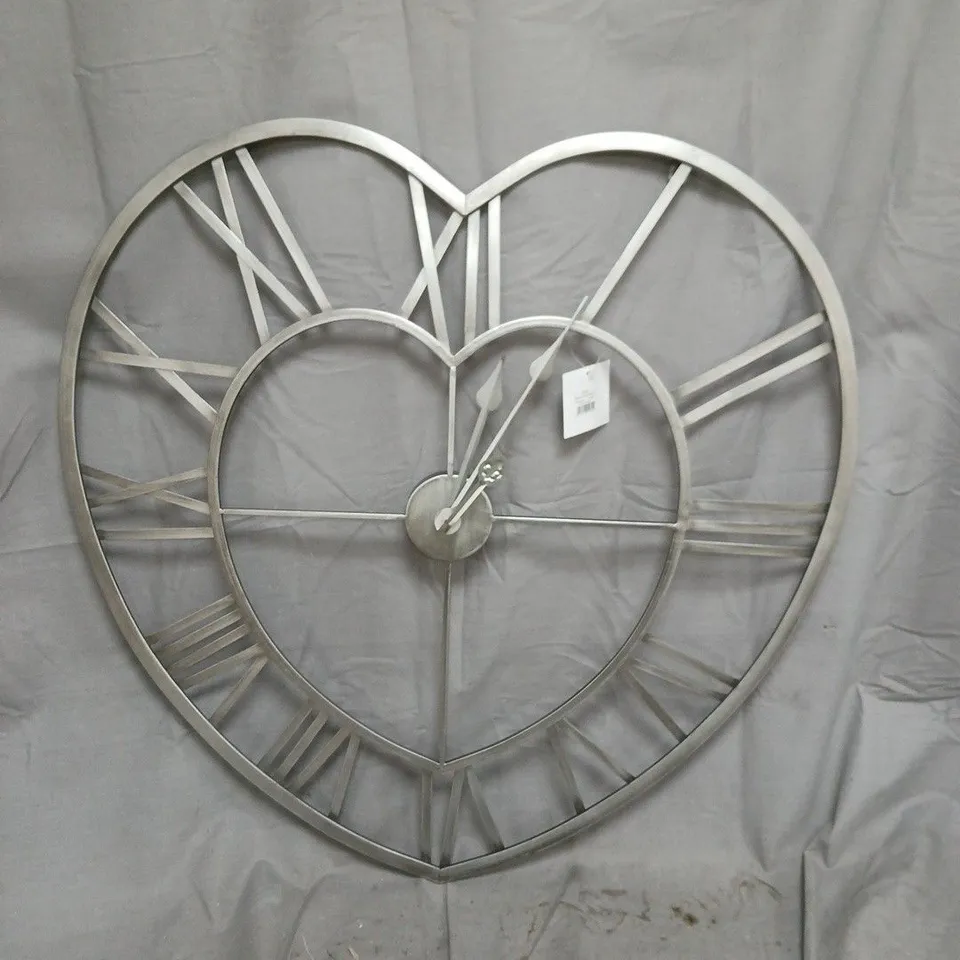 HEART SHAPED WALL CLOCK - COLLECTION ONLY  RRP £60