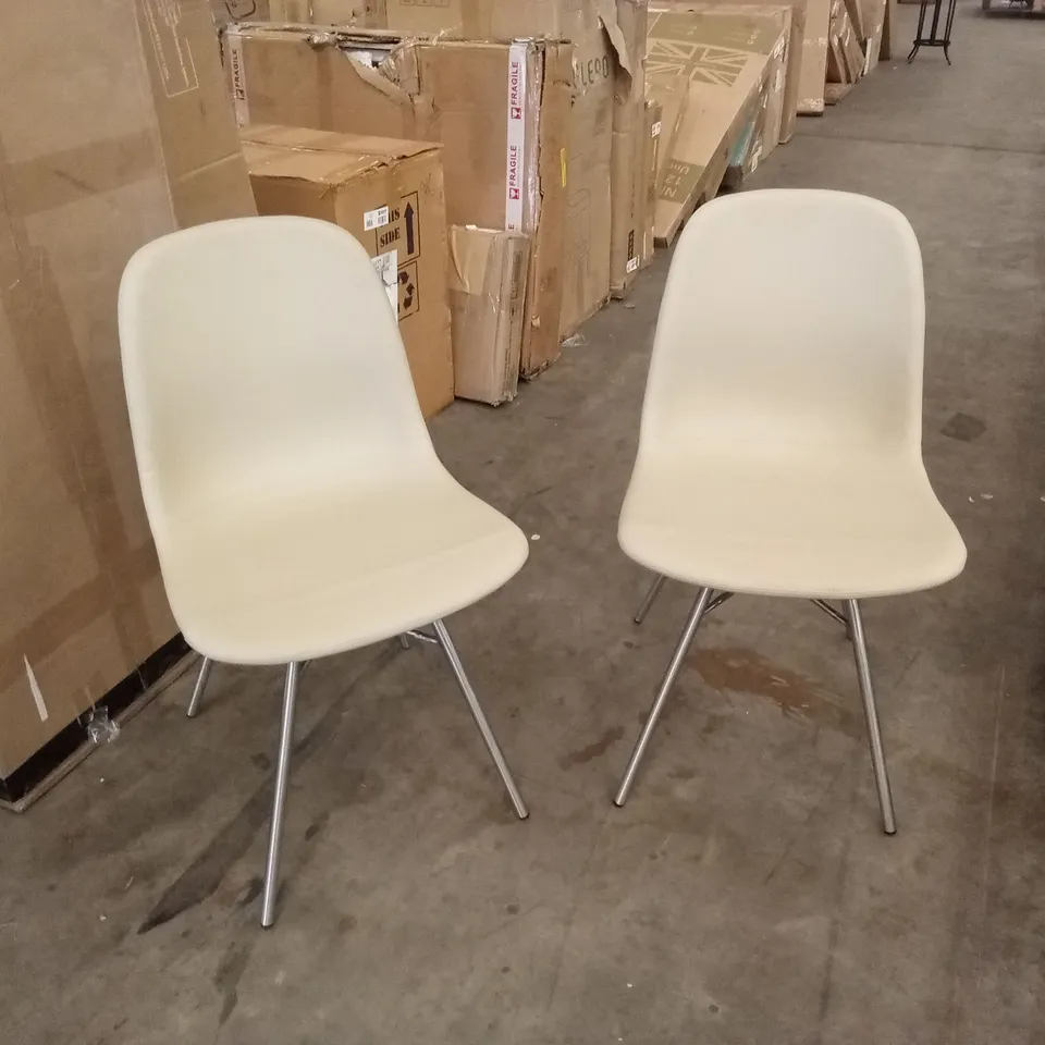 SET OF 2 FLAVIA PU LEATHER CHAIRS