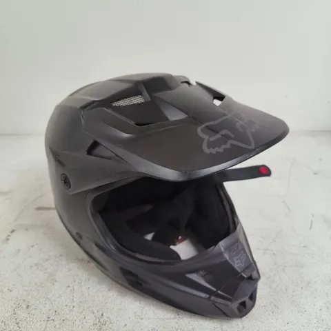 FOX RACING MOTOCROSS HELMET β FULL-FACE, MATTE GREY/BLACK - L
