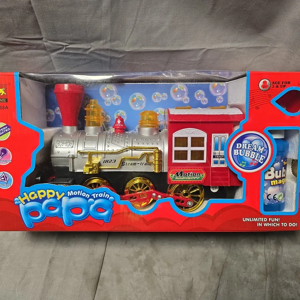 HAPPY PAPA MOTION TRAIN – RED BOXED TOY LOCOMOTIVE