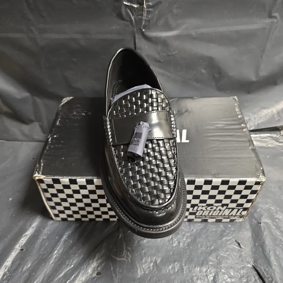 IKON ORIGINAL STAPLE COW LEATHER LOAFERS – BLACK, UK 10 / EU 44