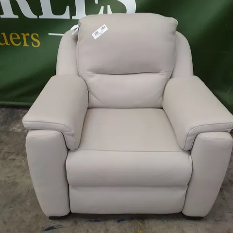 QUALITY ITALIAN DESIGNER AVOLA NEW ARMCHAIR - CREAM LEATHER