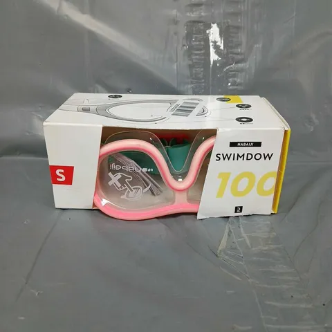 BOXED NABAIJI SWIMDOW 100 SWIMMING GOGGLES IN PINK/BLUE