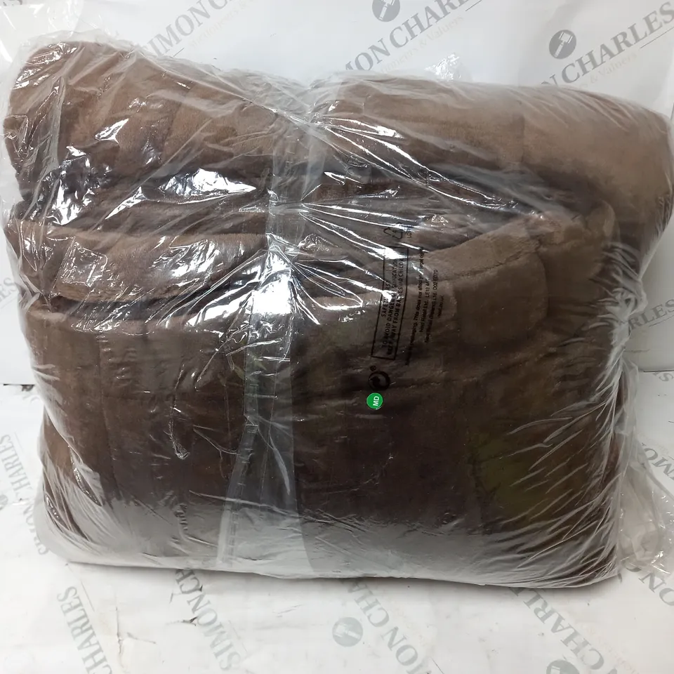COZEE HOME CRINKLE CRUSHED VELVET BEDSPREAD BRONZE 250 X 260CM