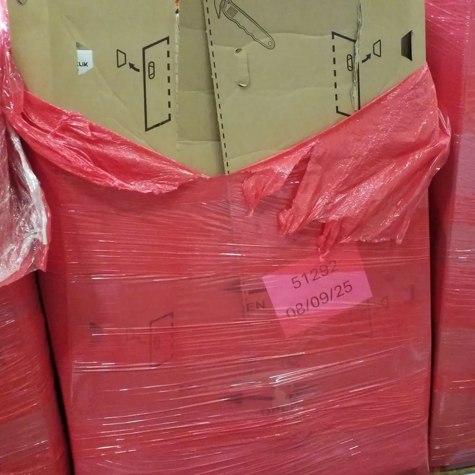 PALLET CONTAINING ASSORTED PRODUCTS INCLUDING KNEE WALKER, LED CEILING FAN LIGHT, CORSAIR K70 RGB PRO KEYBOARD, DRYWALL CUTTING TOOL & SINGLE SINK BOWL