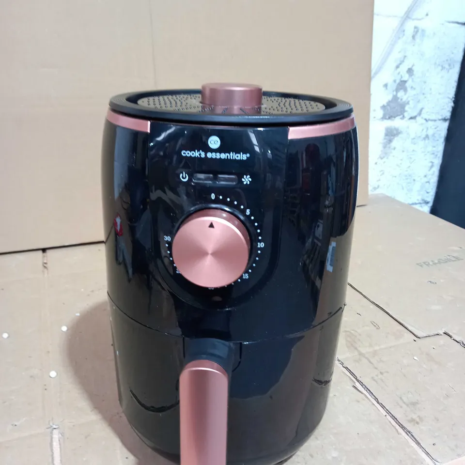 COOK'S ESSENTIALS COMPACT AIR FRYER BLACK/ROSE GOLD 