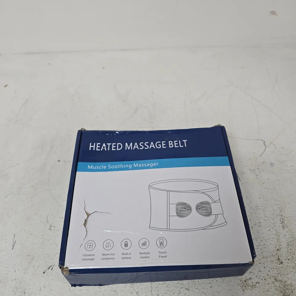 HEATED MASSAGE BELT – MUSCLE SOOTHING MASSAGER, BOXED 