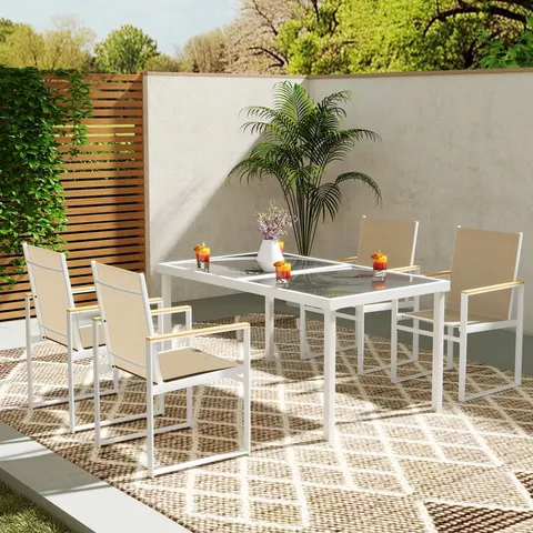 BOXED SQUARE 3 PIECE 2 PEOPLE 150CM L OUTDOOR BISTRO SET (2 BOXES)