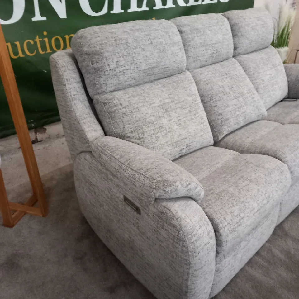 DESIGNER G PLAN KINGSBURY ULTIMA SLATE ELECTRIC RECLINING THREE SEATER SOFA