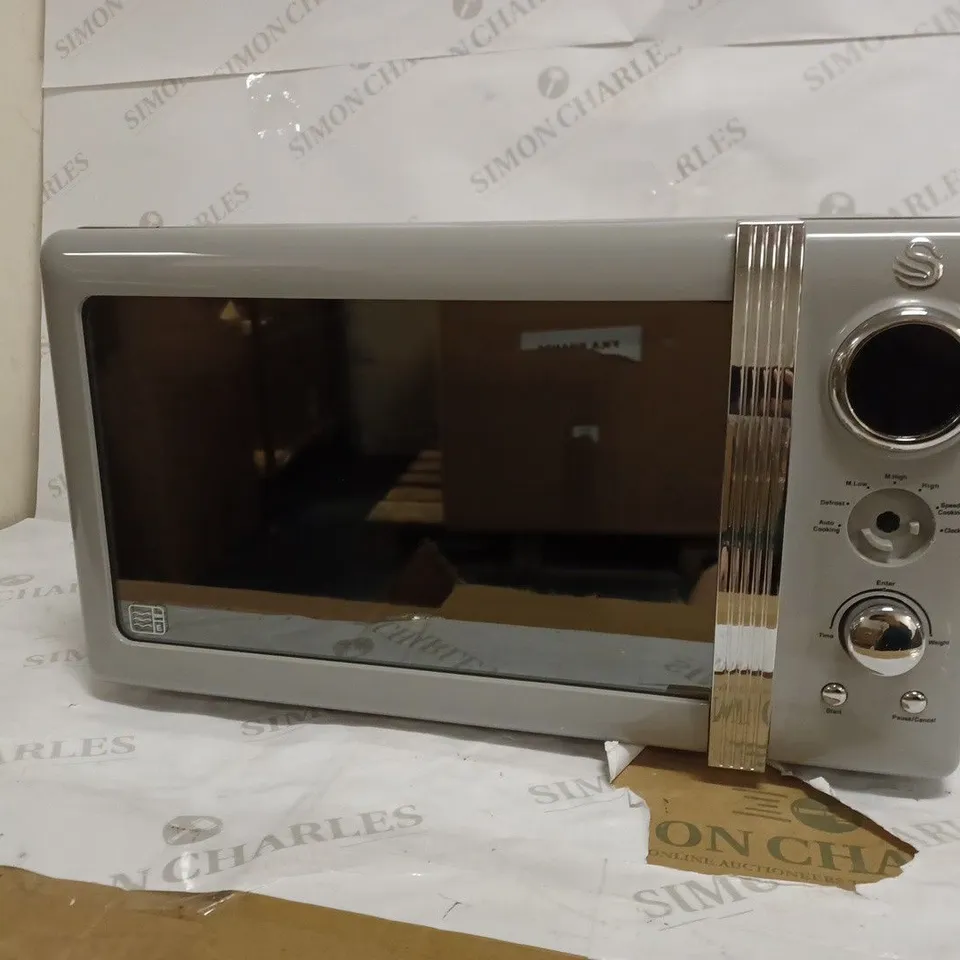 SWAN RETRO DIGITAL MICROWAVE GREY, 20 L, 800 W