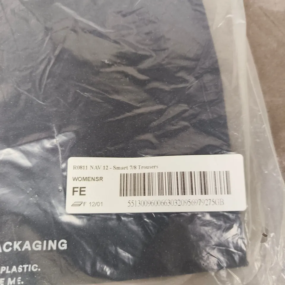 BODEN WOMEN'S NAVY SMART 7/8 TROUSERS – UK SIZE 12