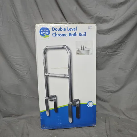ACTIVE LIVING DOUBLE LEVEL CHROME BATH RAIL – BOXED