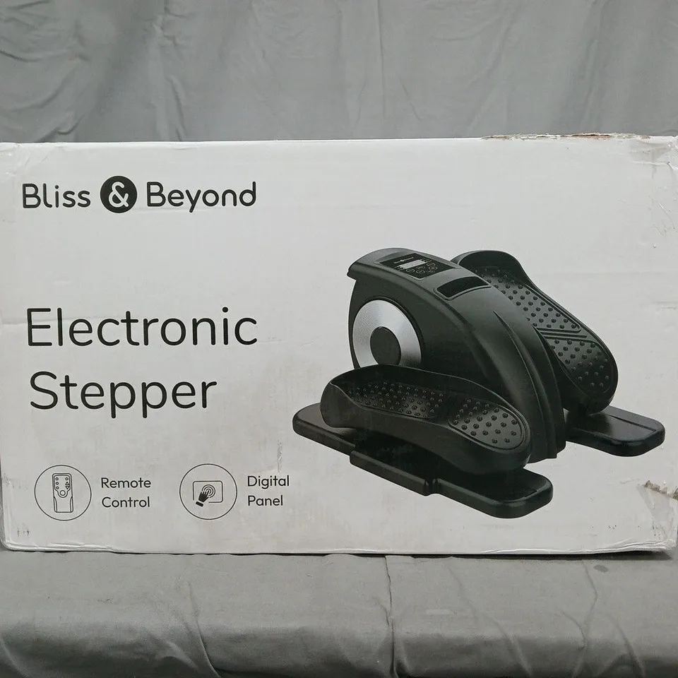 BLISS & BEYOND ELECTRONIC STEPPER – BOXED HOME EXERCISE DEVICE