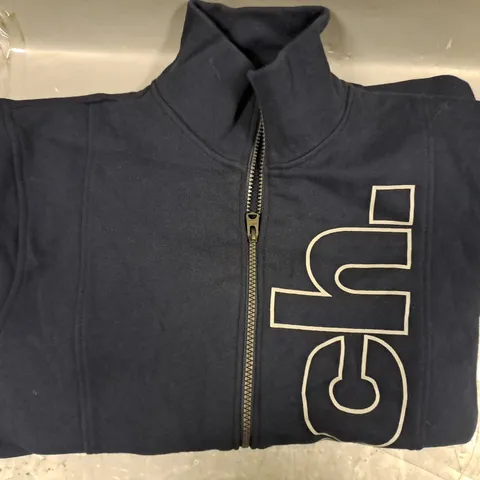 BENCH LONG SLEEVE ZIP-UP TOP IN NAVY SIZE LARGE