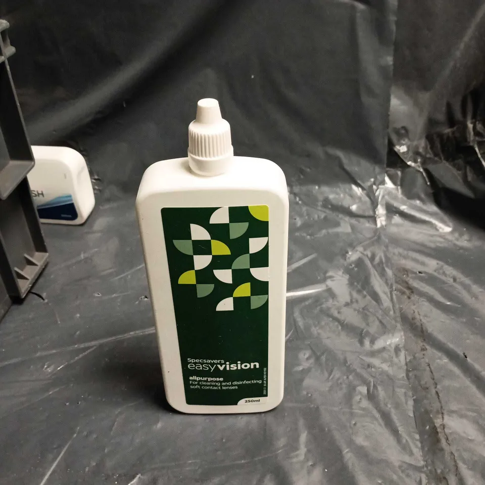 BOX OF APPROXIMATELY 30 ASSORTED CONTACT LENS CLEANERS