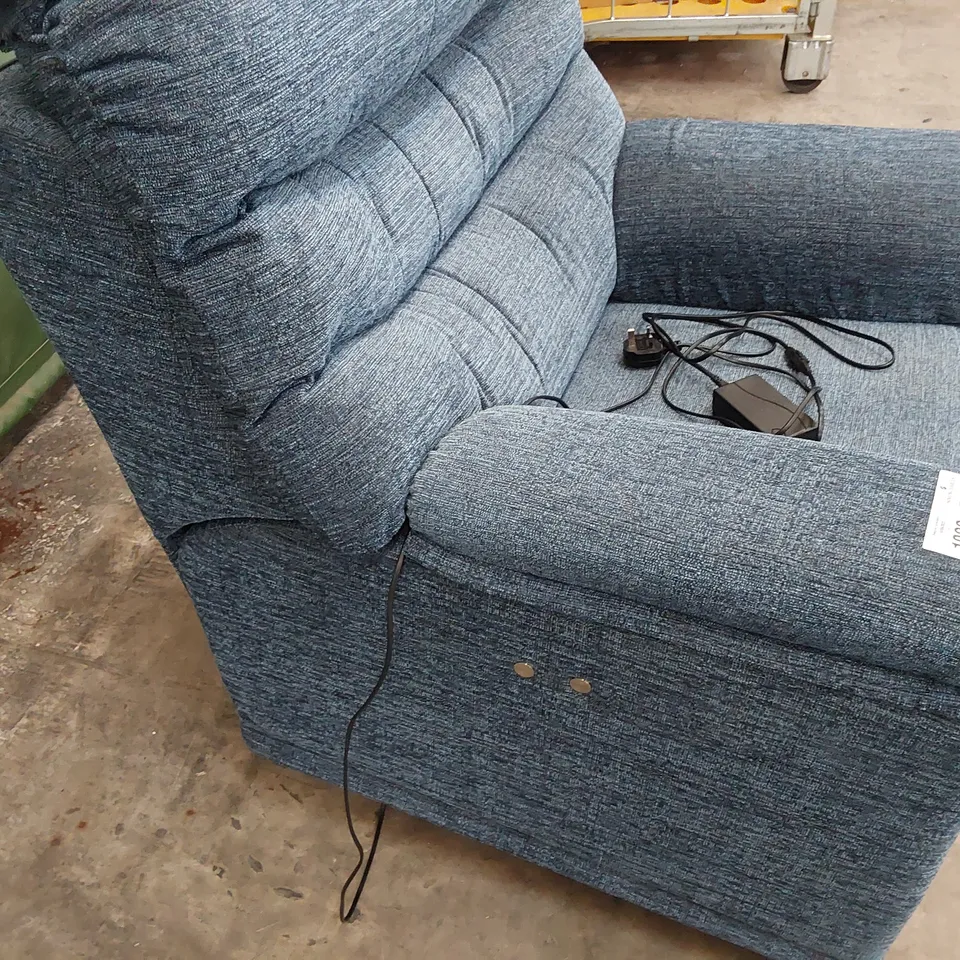QUALITY BRITISH DESIGNER G PLAN MALVERN POWER RECLINING EASY CHAIR REEF MIDNIGHT FABRIC 