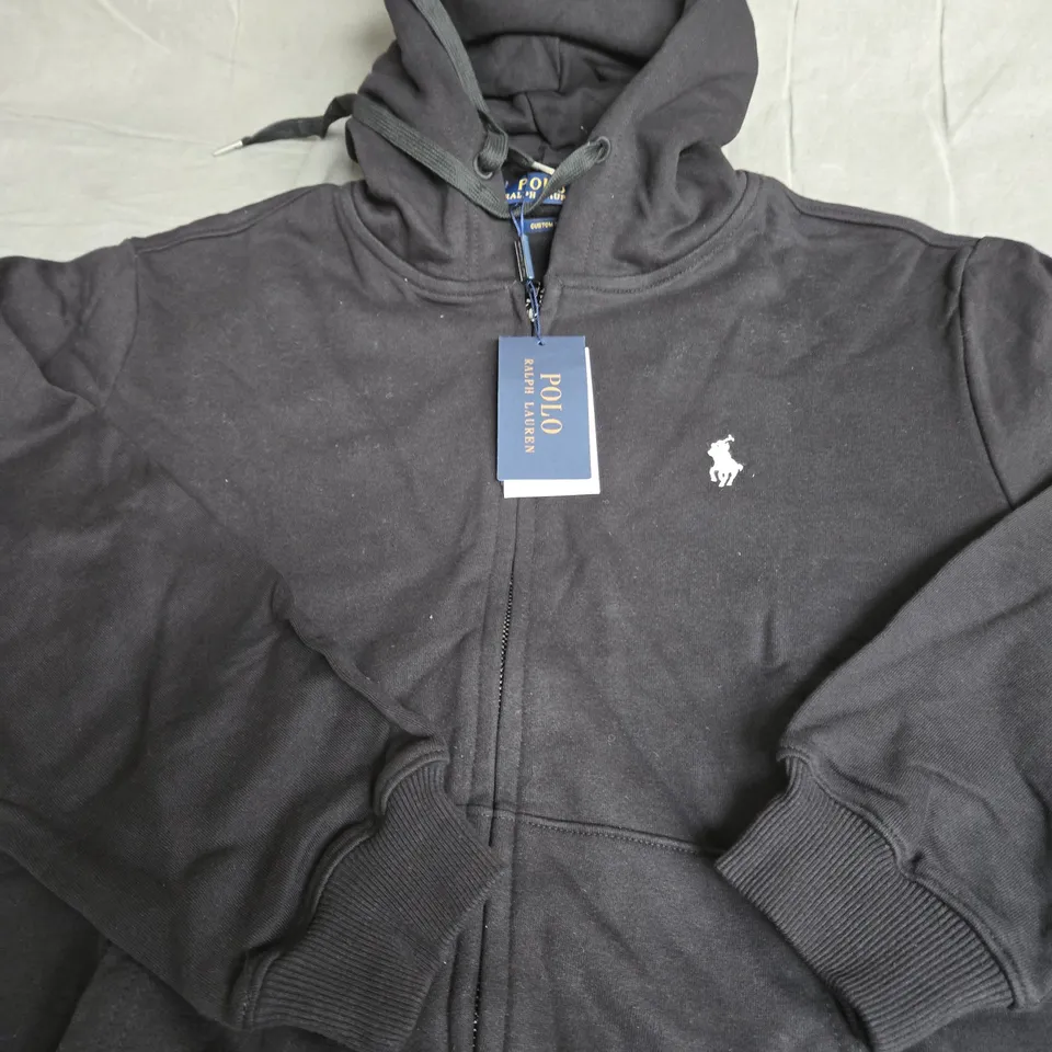 POLO RALPH LAUREN FULL ZIP JACKET IN BLACK SIZE S