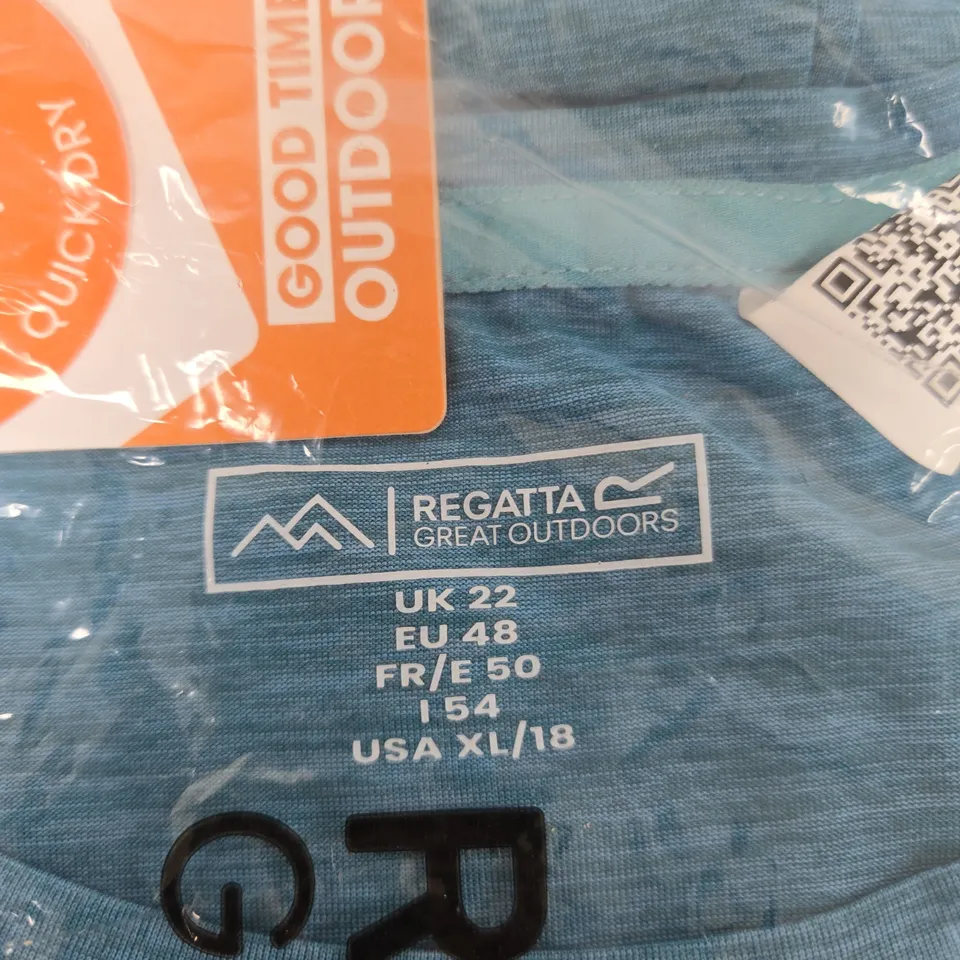 REGATTA GREAT OUTDOORS BLUE TOP UK 22 – SEALED PACKAGING (EU 48, FR/E 50, US XL/18)