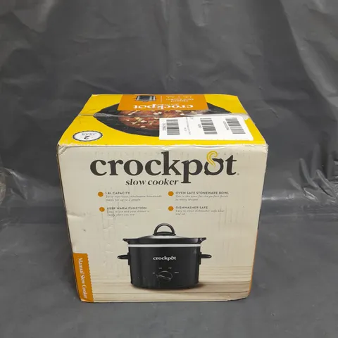 BOXED CROCKPOT 1.8L BLACK MANUAL SLOW COOKER