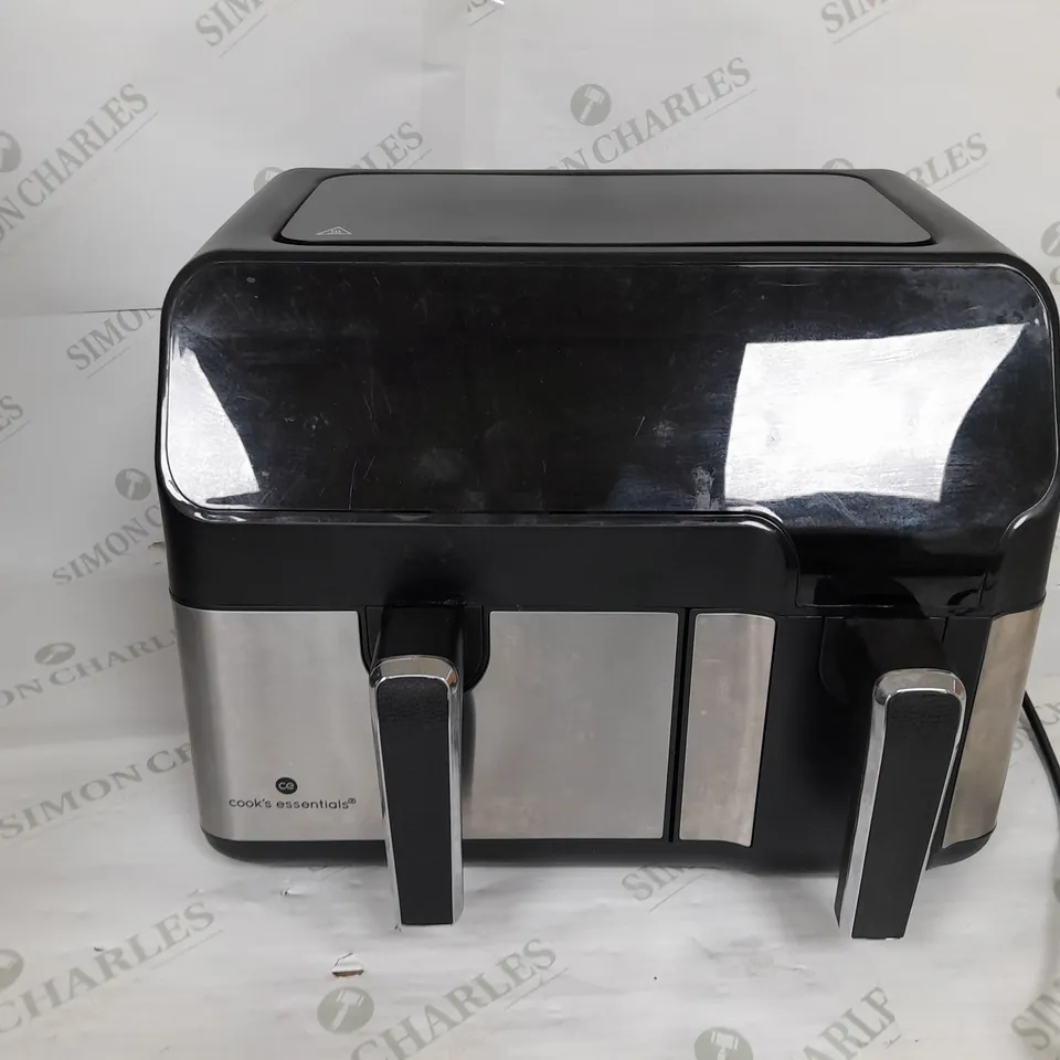 COOK'S ESSENTIALS 7.7L DUAL AIR FRYER IN BLACK