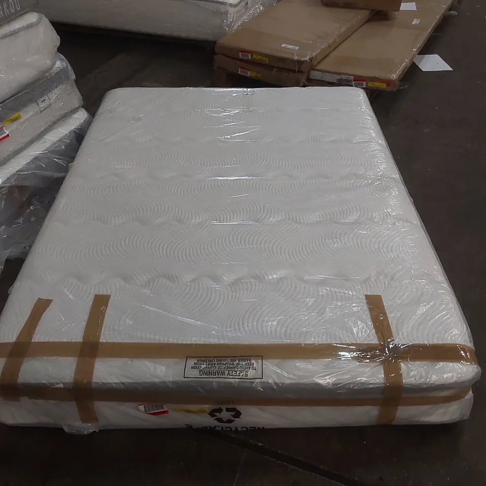 QUALITY BAGGED BOZKOV 25CM GEL MEMORY FOAM POCKET SPRUNG MATTRESS - 4'6 DOUBLE