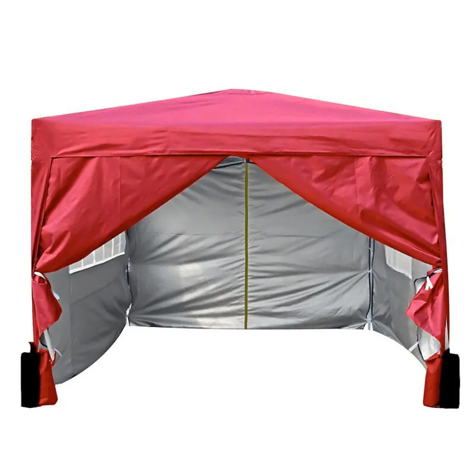 JARROW ALUMINIUM 3M × 3M POP UP GAZEBO -WINE RED