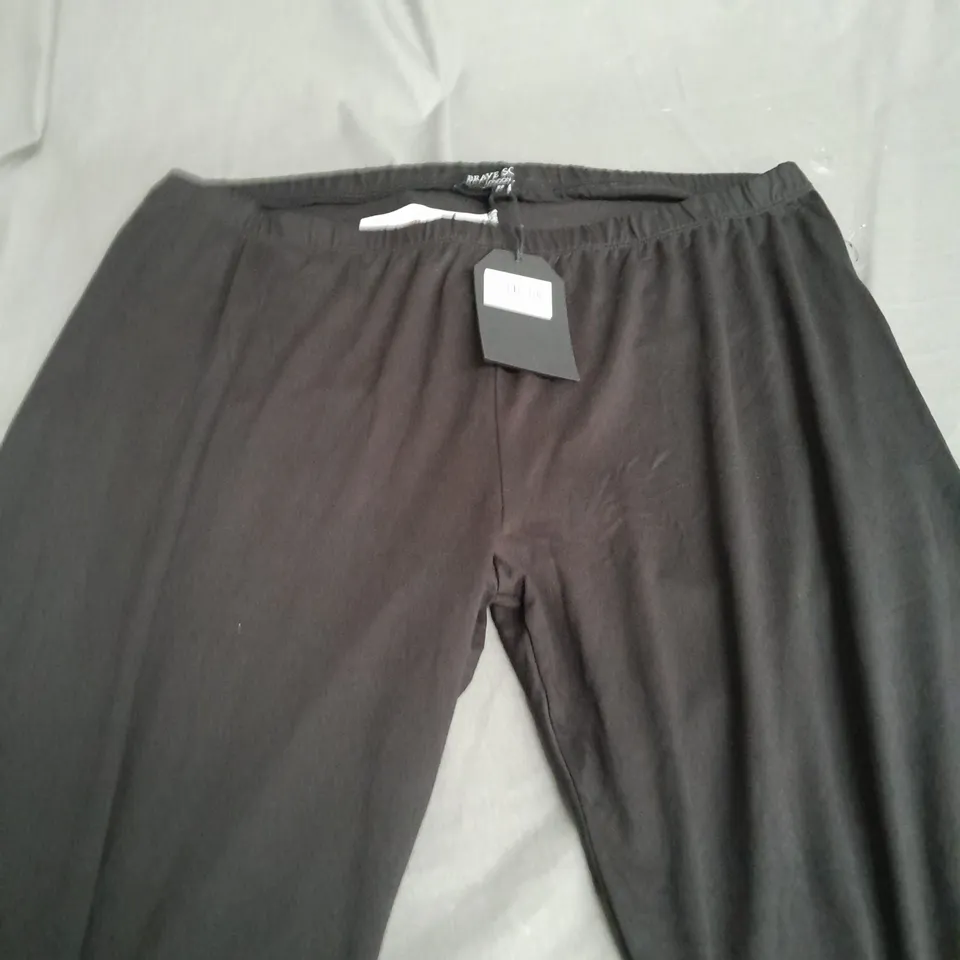 BRAVE SOUL BLACK BAGGY TROUSERS - SIZE 22