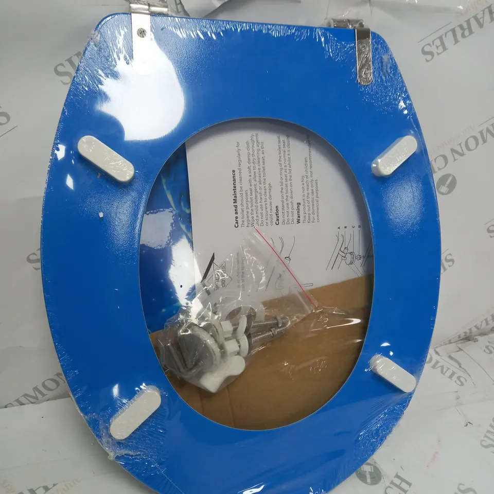 BOXED WC TOILET SEAT MDF LID DOLPHINS