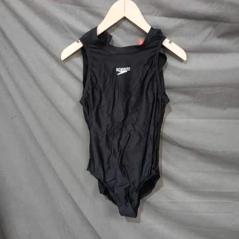 SPEEDO BLACK ONE-PIECE SWIMSUIT WITH FRONT ZIP – TAG ATTACHED UK SIZE 16/38