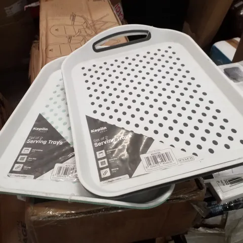 LOT OF 4 KEPLIN SERVING TRAYS