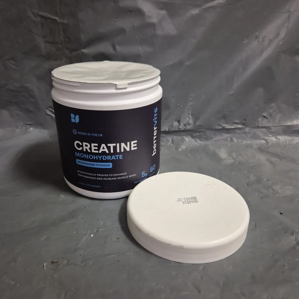 BETTER VITS CREATINE MONOHYDRATE FOOD SUPPLEMENT 60 SERVINGS