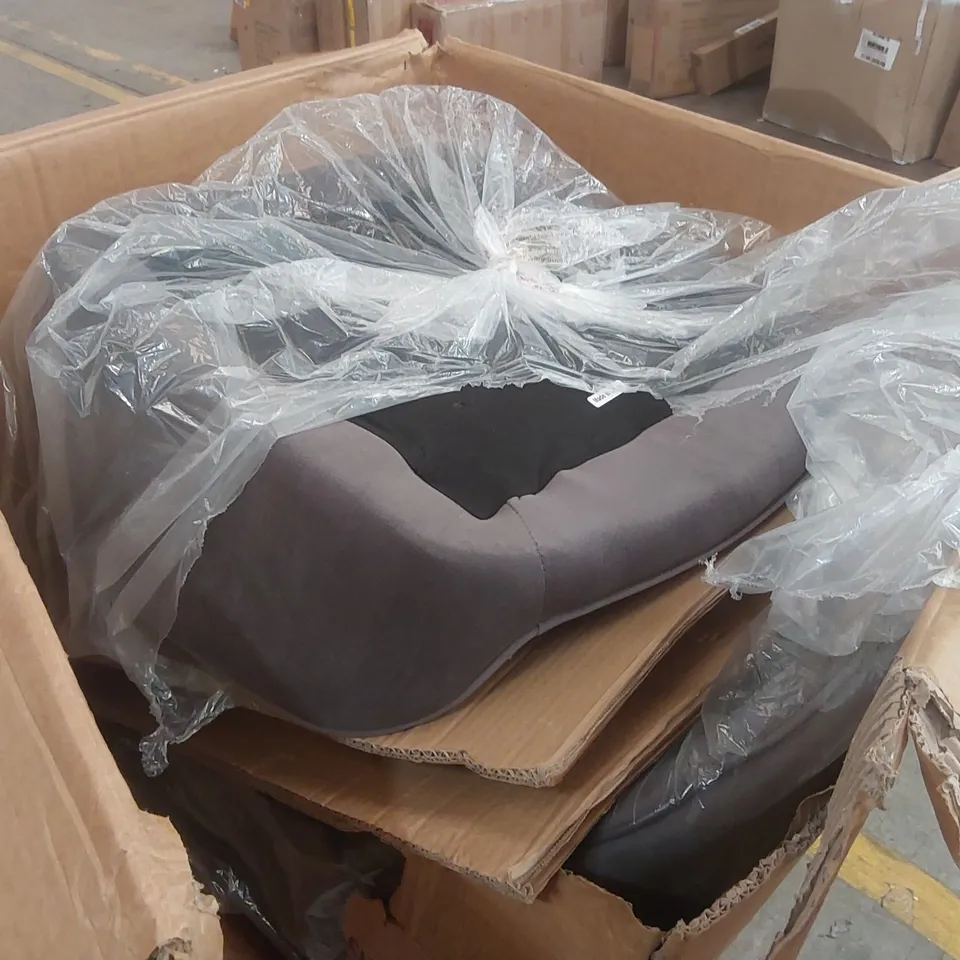 BOXED GARVIES DINING CHAIRS [SET OF 2] - GREY VELVET (1 BOX)