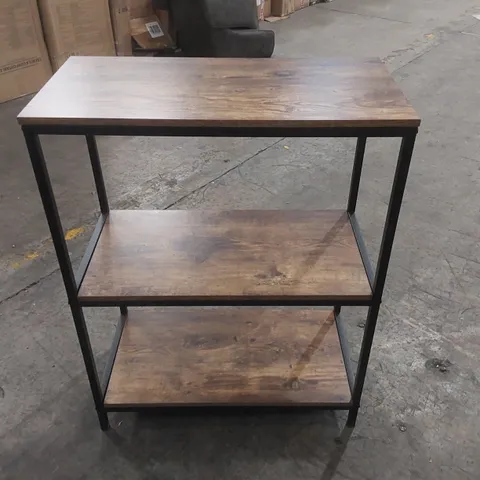 BROOKLYN 3 TIER BOOKCASE - DARK WOOD